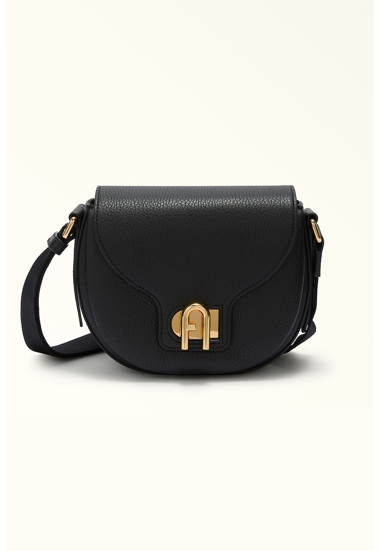 Geanta crossbody din piele cu aspect granulat Lotus