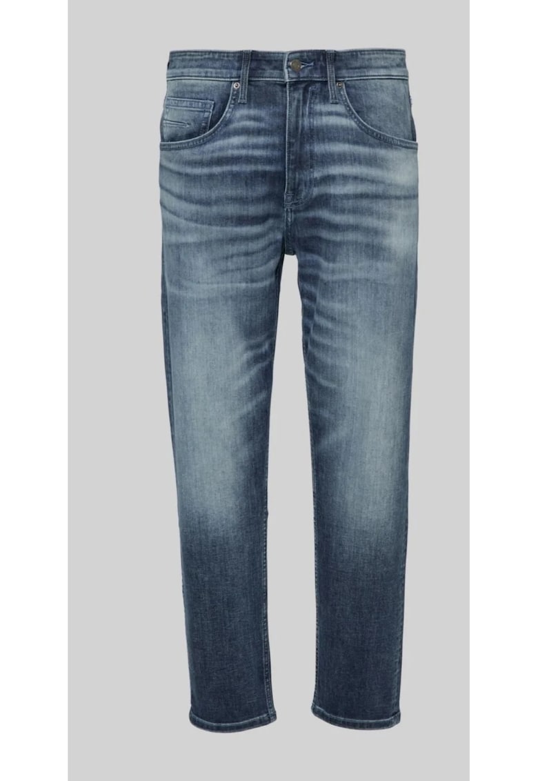 Blugi barbati Mauro cu aspect decolorat - croiala Conica -