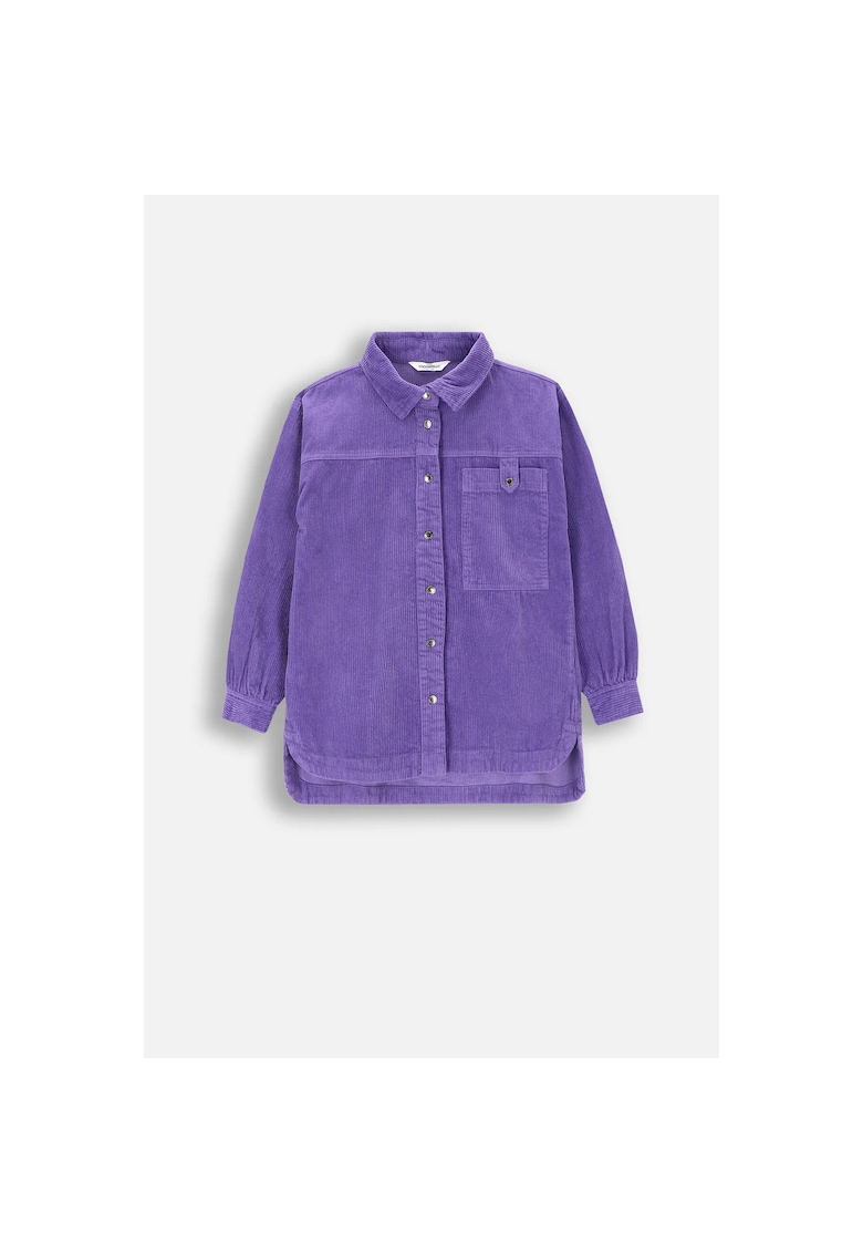 Jacheta tip camasa cu buzunar pe piept - Mov