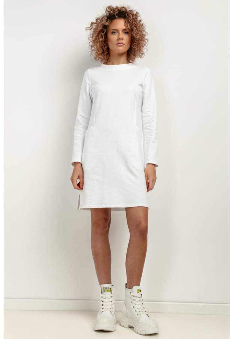 Rochie sport cu maneca lunga si buzunare