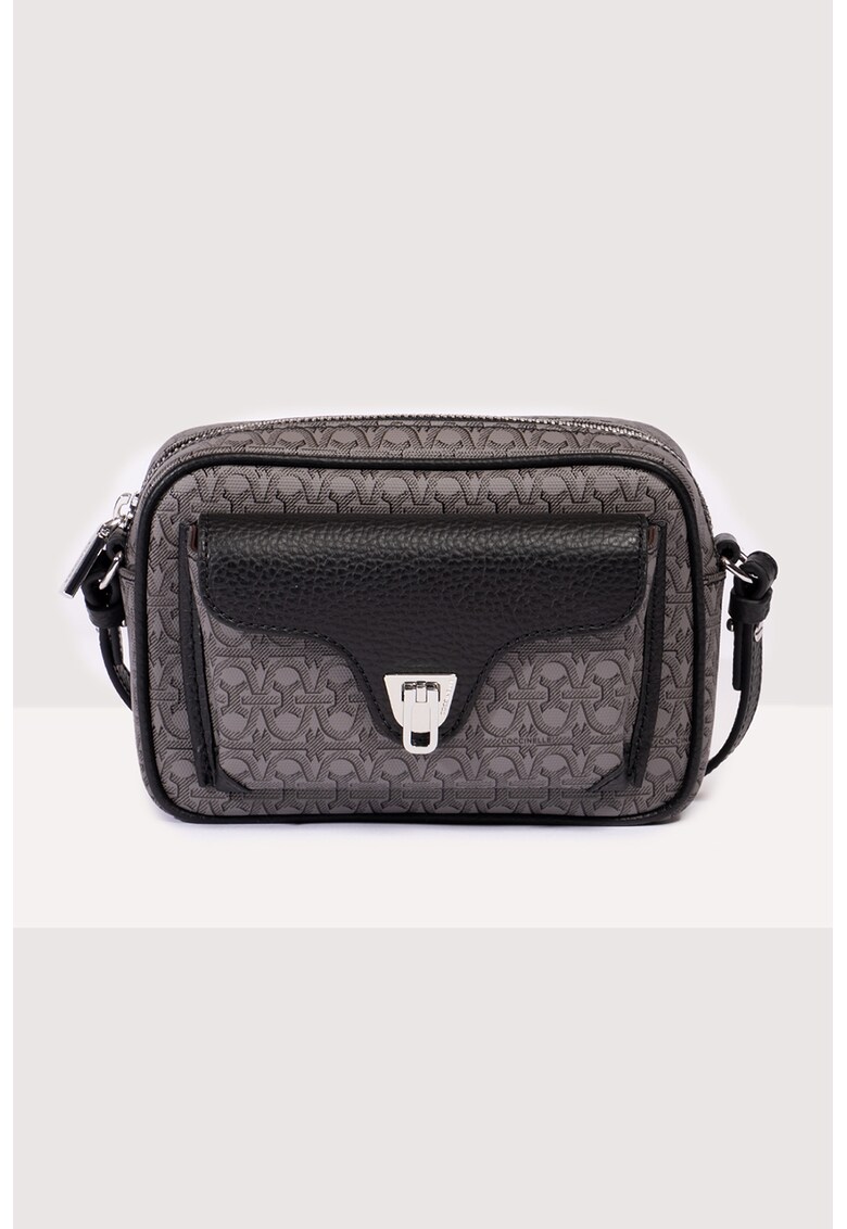 Geanta crossbody din piele cu imprimeu