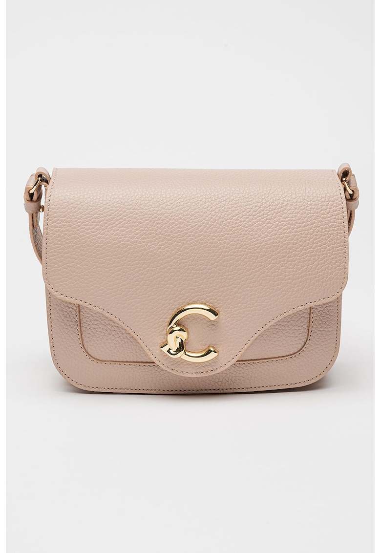 Geanta crossbody de piele cu logo C-Me