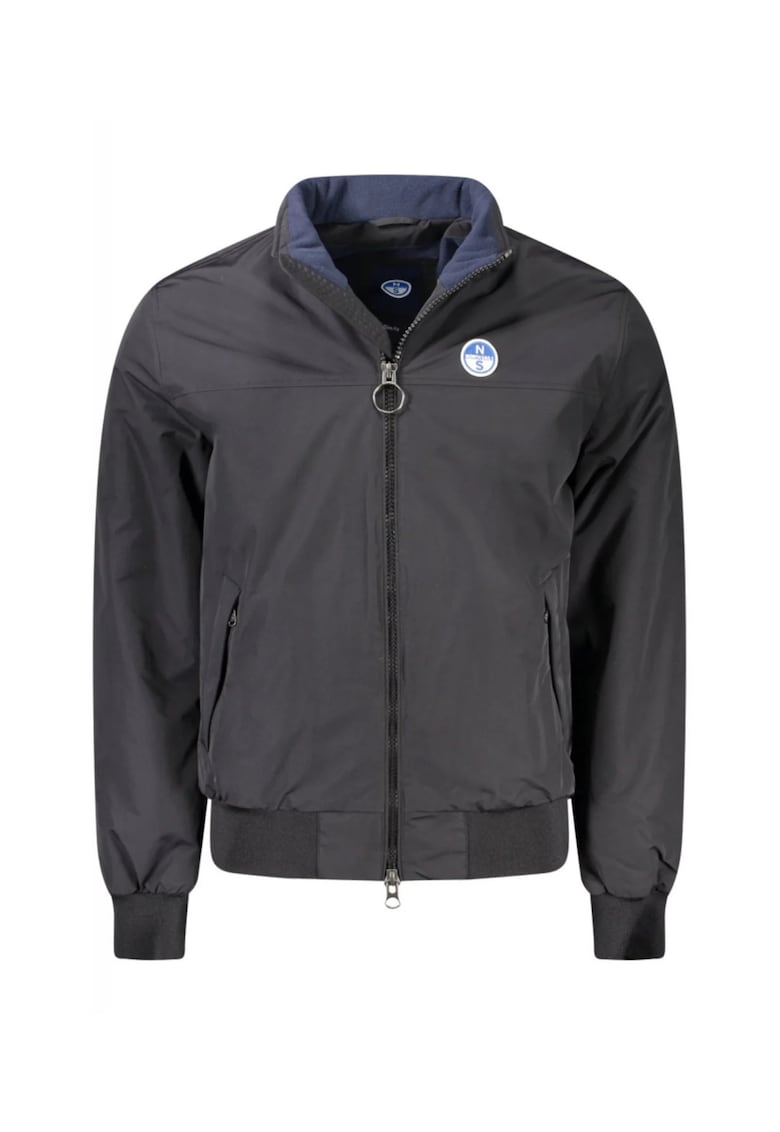 Geaca barbati - cu 2 buzunare exterioare - fara gluga - logo -  Negru Geaca barbati - cu 2 buzunare exterioare - fara gluga - logo -  Negru