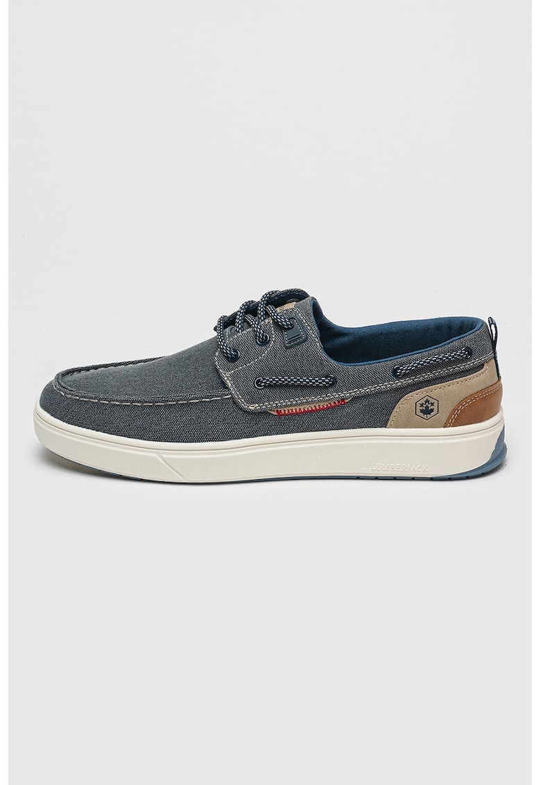 Pantofi din material textil Marvin - Albastru prafuit/Alb murdar