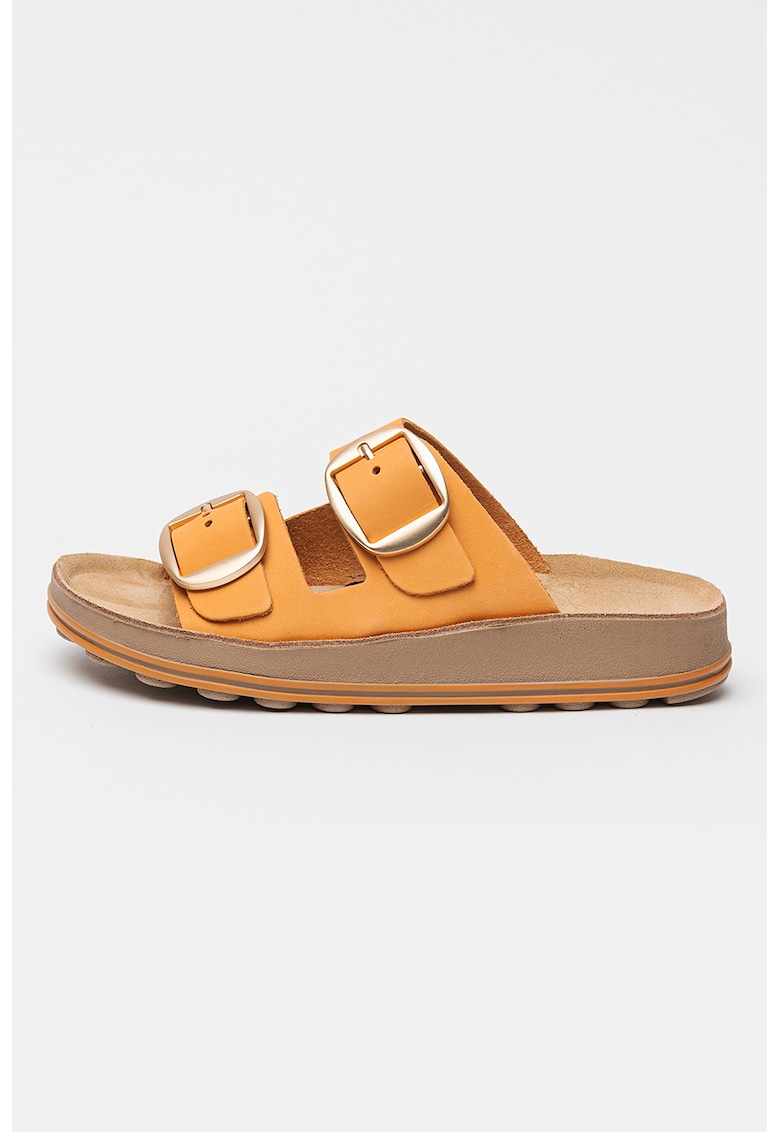 Papuci de casa din piele cu catarame Karol Papuci de casa din piele cu catarame Karol