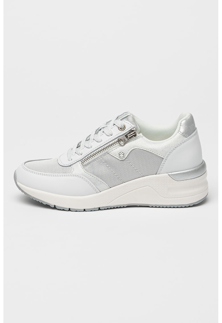 Pantofi sport wedge cu garnituri de piele Sodi