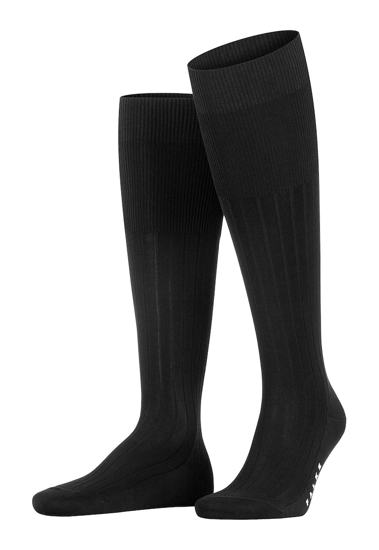 Sosete lungi pana la genunchi din amestec de bumbac Milano - Negru