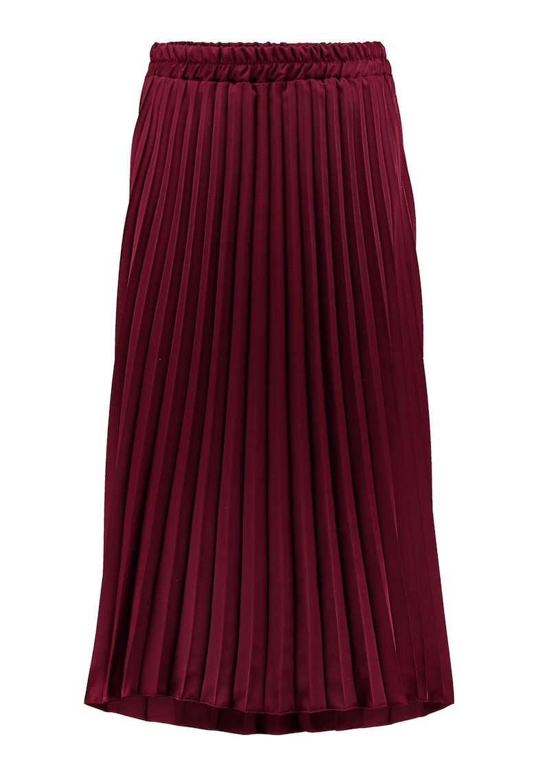 Fusta midi evazata cu model plisat