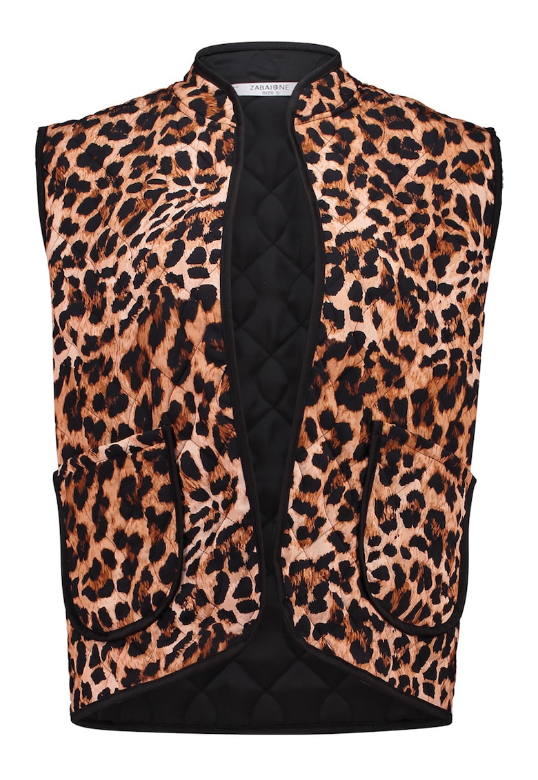 Vesta fara inchidere cu imprimeu leopard