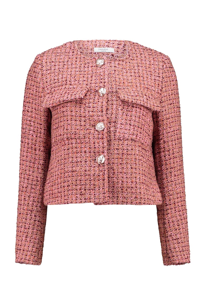 Sacou cu nasturi si buzunare cu clapa pe piept