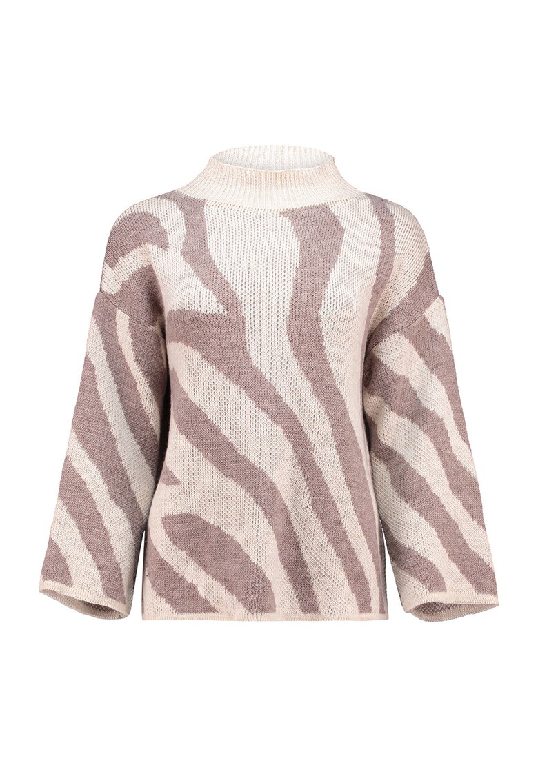 Pulover cu model si maneci cazute Pulover cu model si maneci cazute