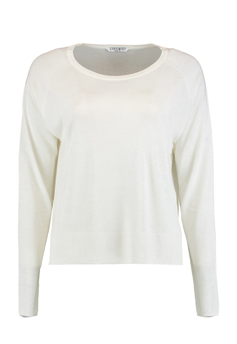 Pulover tricotat fin cu maneci raglan Saya