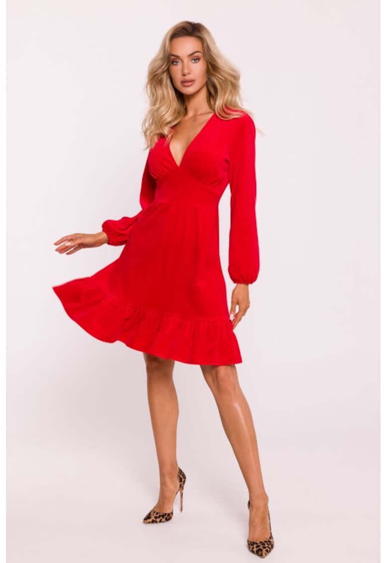 Rochie din velur cu bust