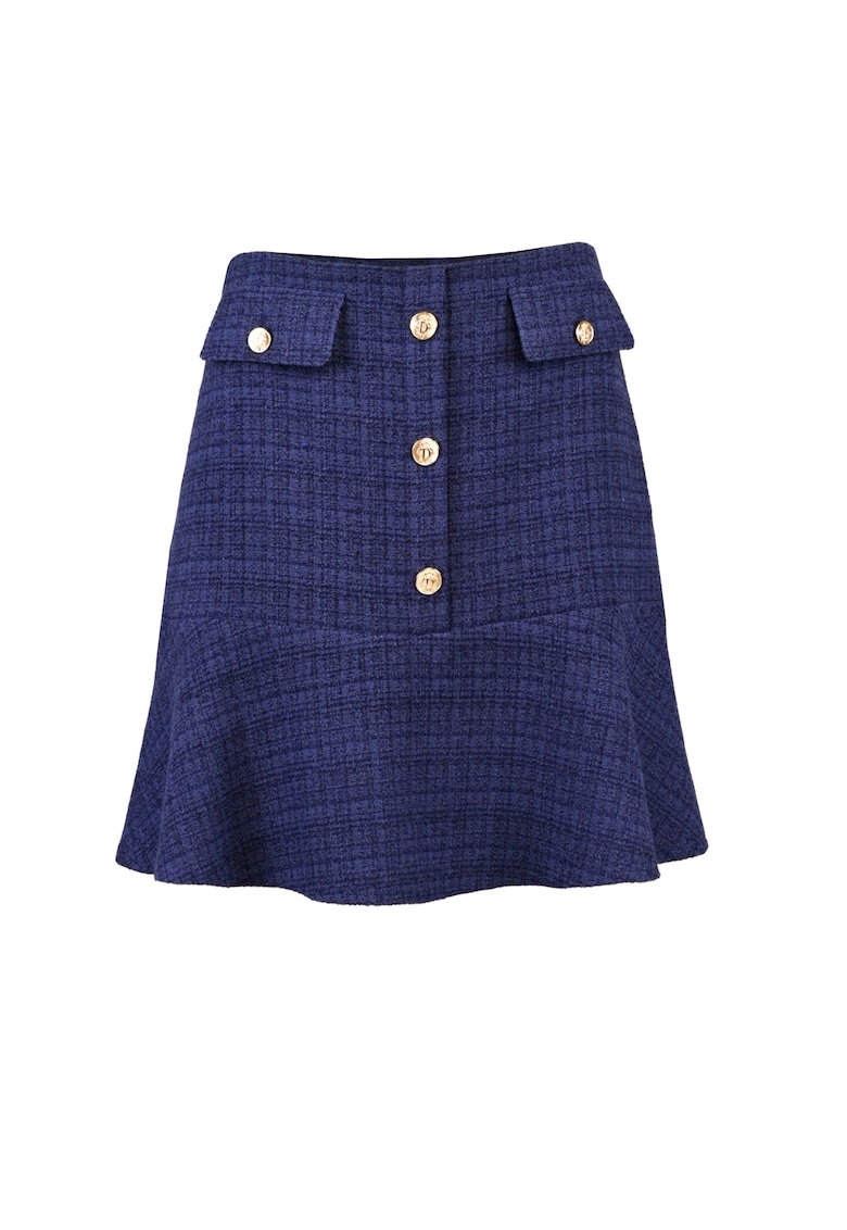 Fusta din tweed cu croiala in A