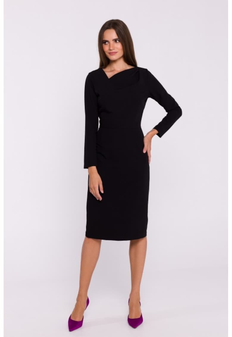 Rochie tip creion cu decolteu asimetric