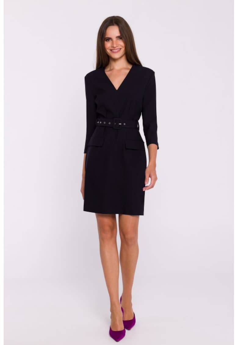 Rochie simpla cu curea in talie