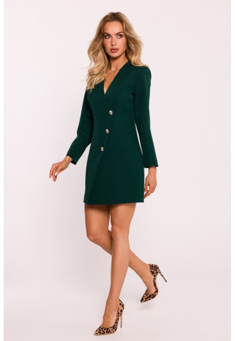 Rochie tip sacou cu nasturi aurii