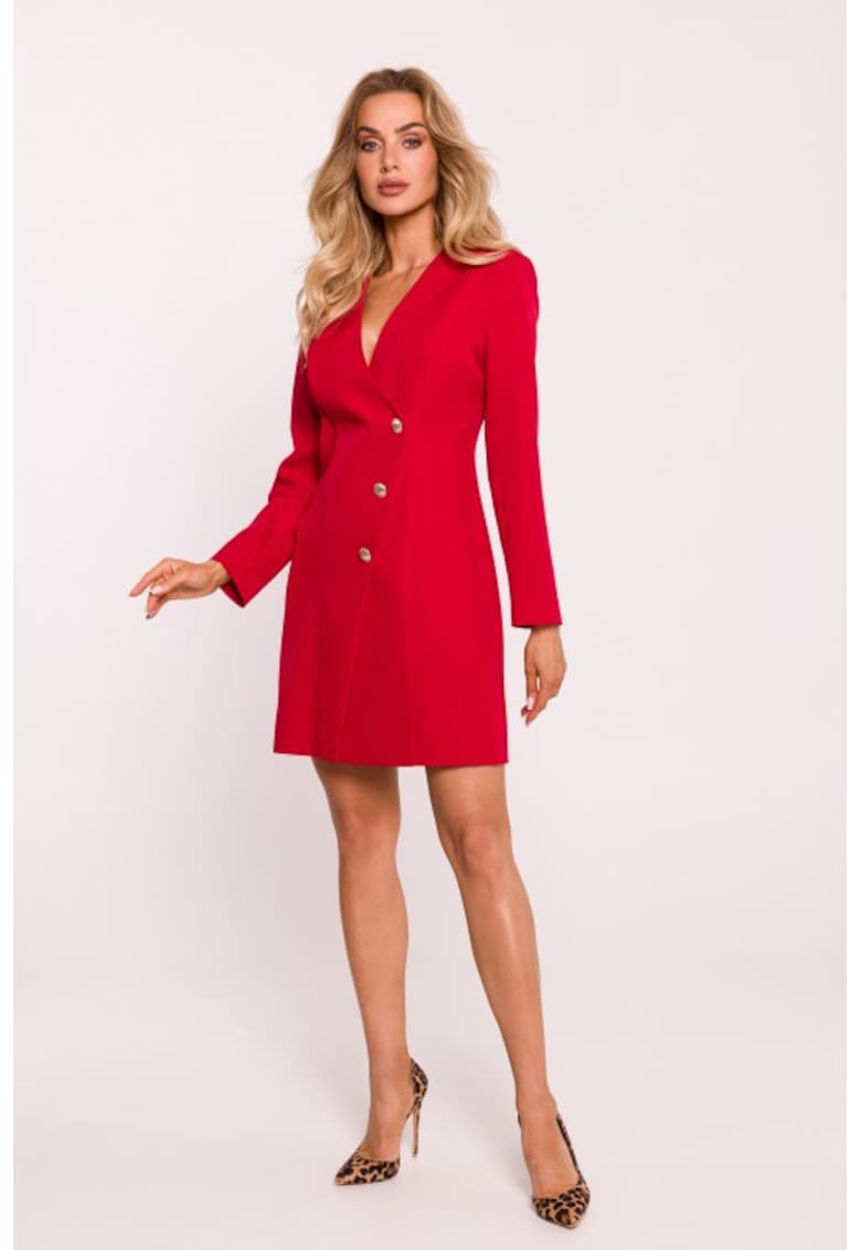 Rochie tip sacou cu nasturi aurii