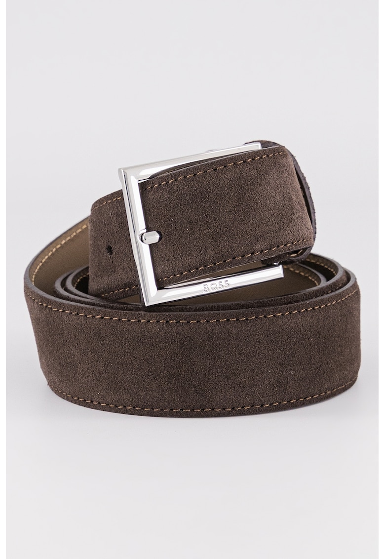 Curea de piele intoarsa cu catarama metalica