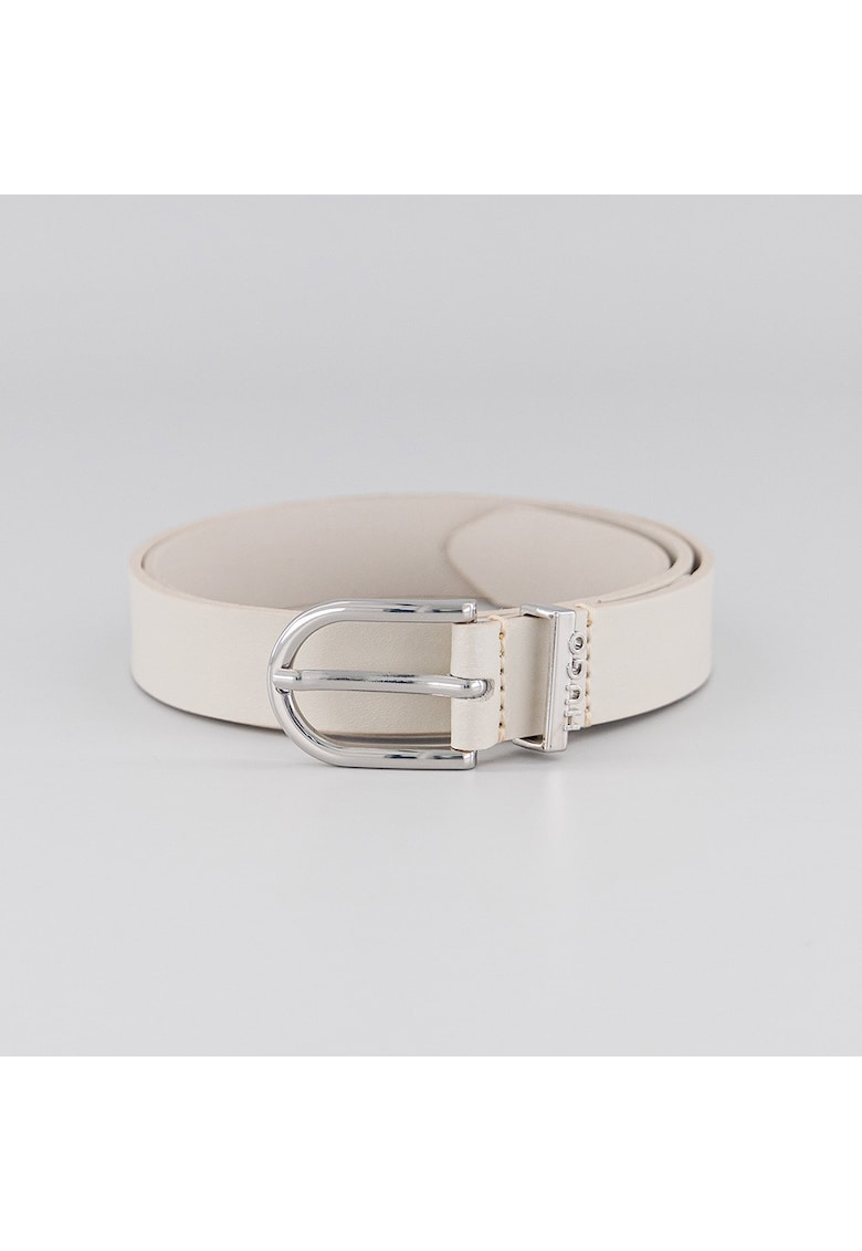 Curea uni de piele cu logo Zoey