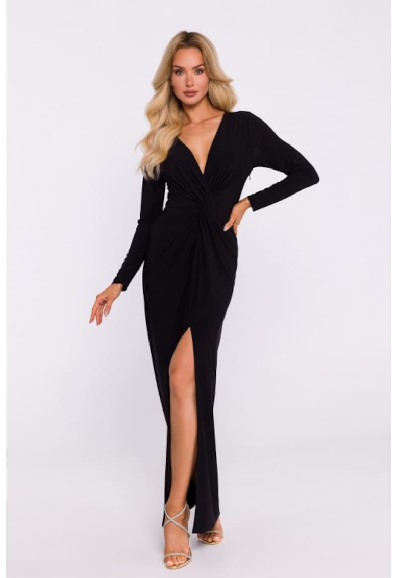 Rochie din tricot elastic cu impletitura