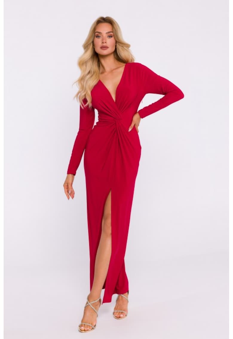 Rochie din tricot elastic cu impletitura