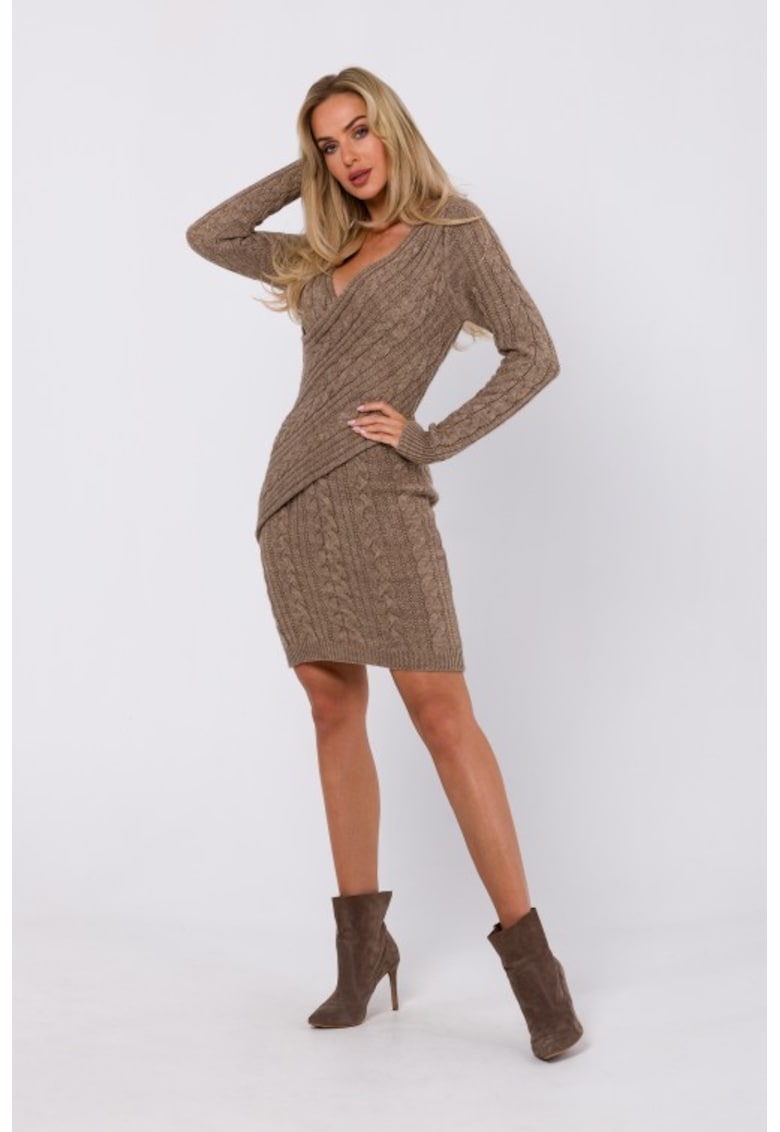 Rochie cu impletitura in fata -