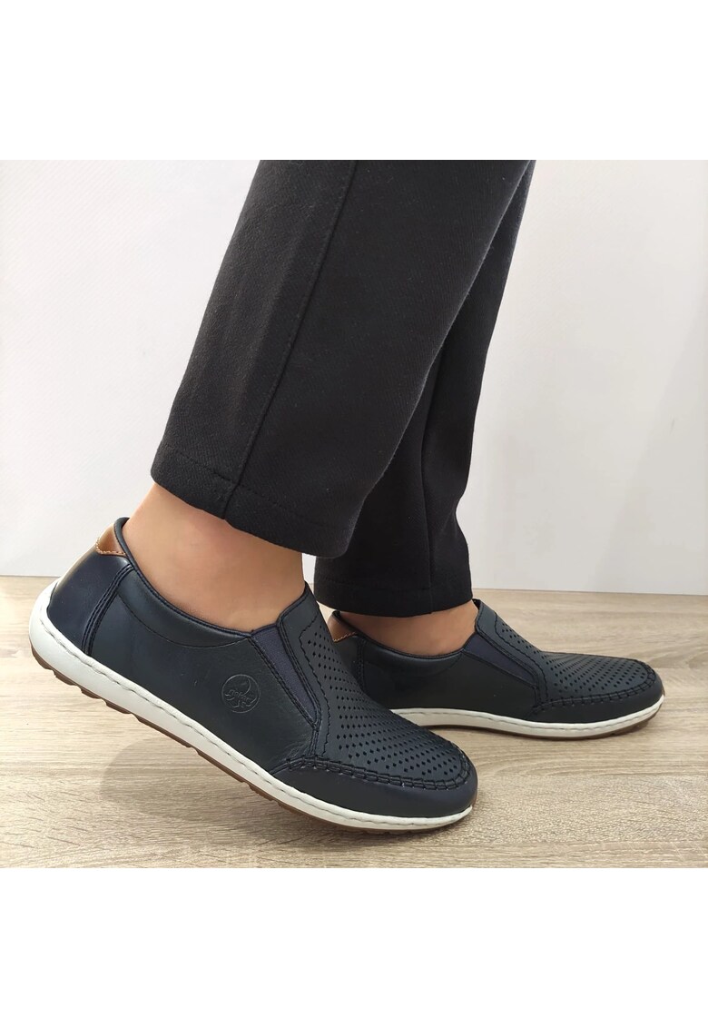 Pantofi Perforati Casual Barbati 08868-15 Bleumarin - Bleumarin