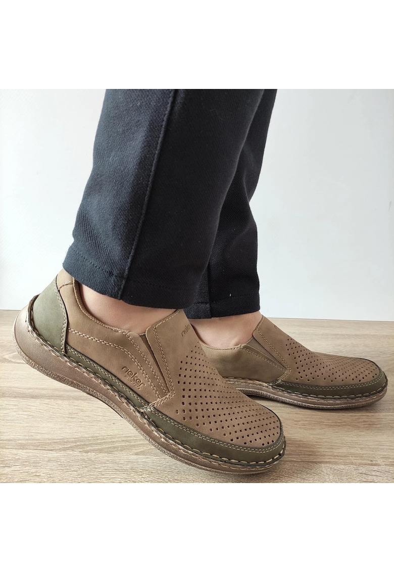 Pantofi Perforati Barbati 03079-64 Bej - Bej