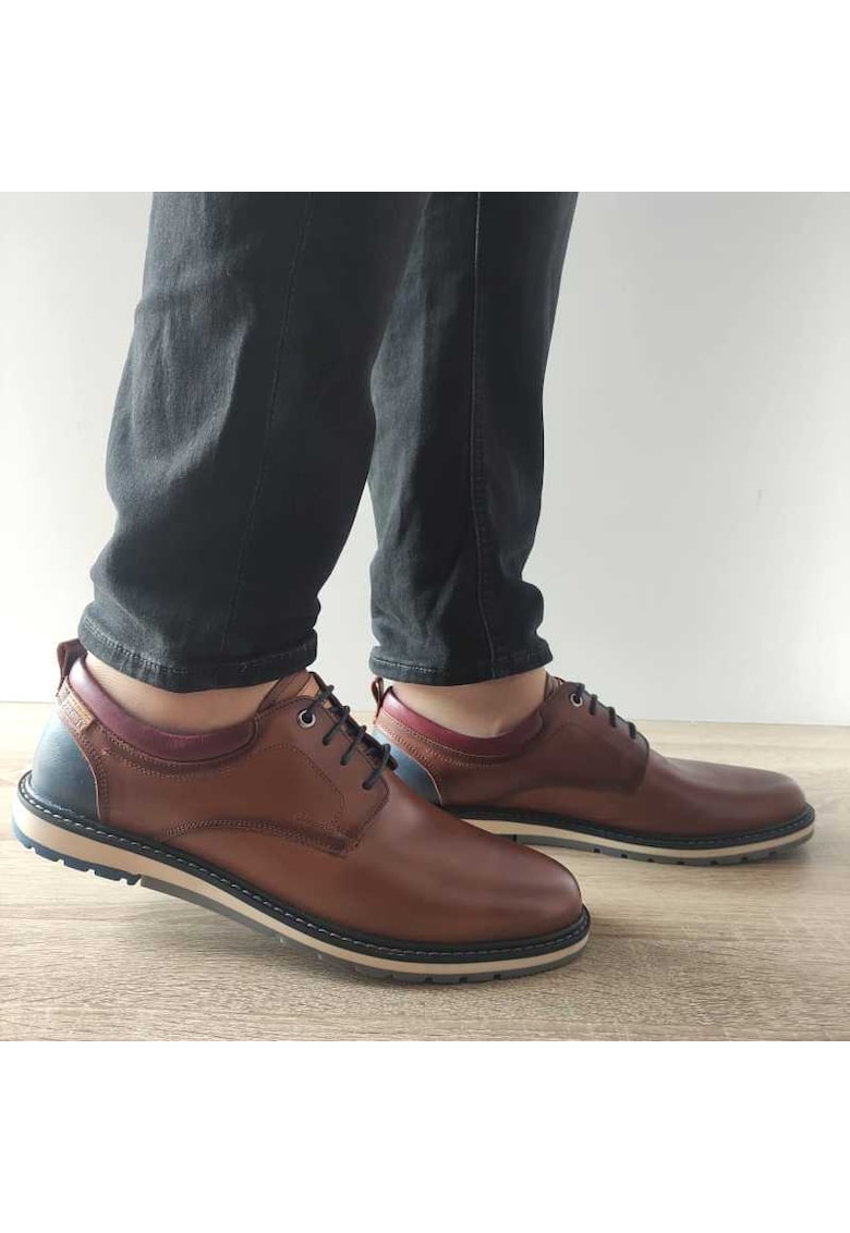 Pantofi Casual Barbati  M8J-4183 Maro Cu Albastru - Maro -