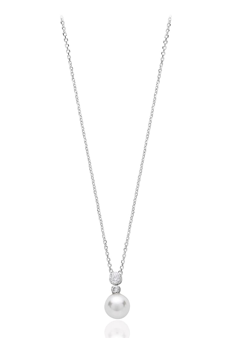 Colier din argint cu perla cu zirconia
