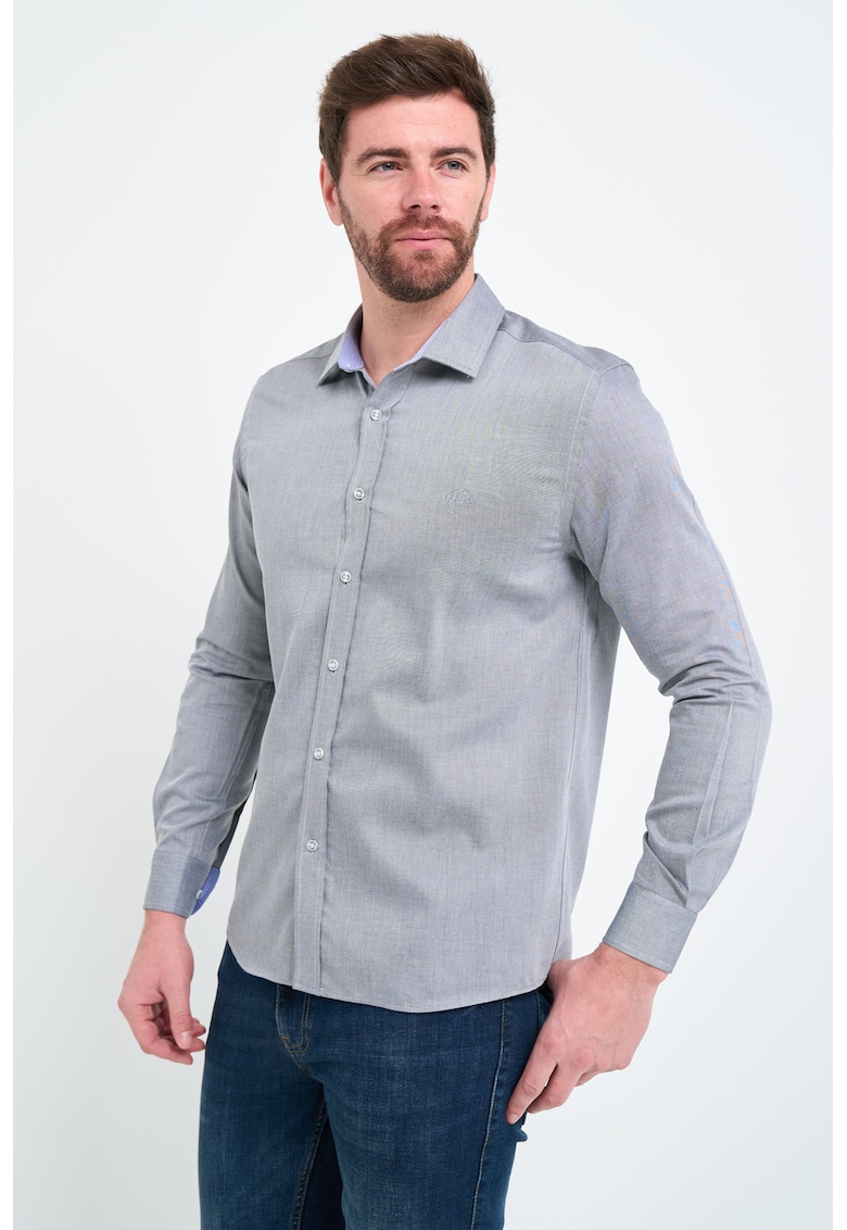 Camasa din bumbac cu maneci lungi