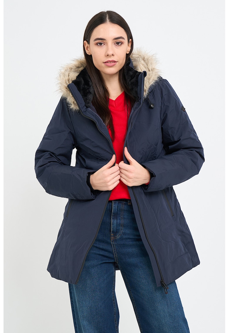Geaca cu gluga si blana sintetica