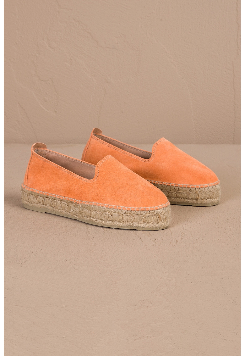Espadrile de piele intoarsa