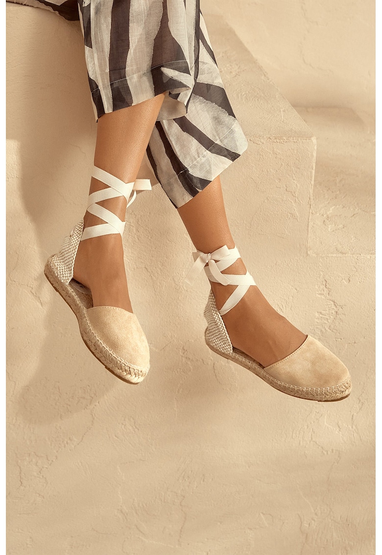 Espadrile cu barete infasurabile