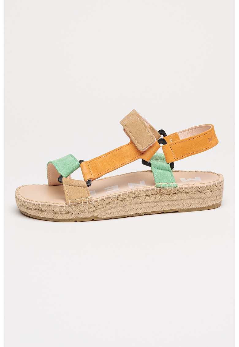 Sandale din piele intoarsa cu inchidere velcro Venice