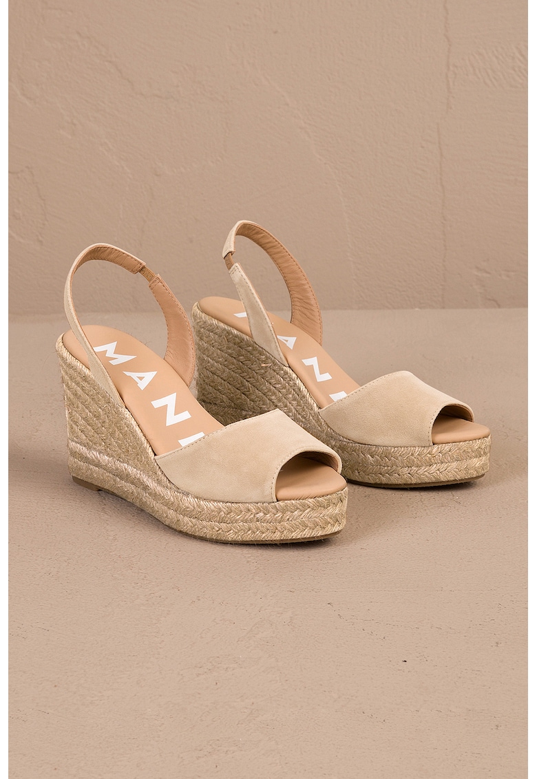 Sandale slingabck tip espadrile - Bej