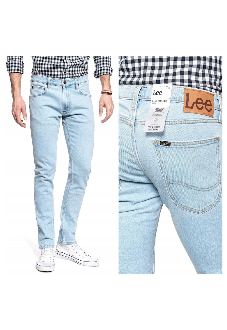 Blugi barbati -  Luke - Bumbac - Lungi - Barbati - Slim fit - W31-L32 US - Albastru