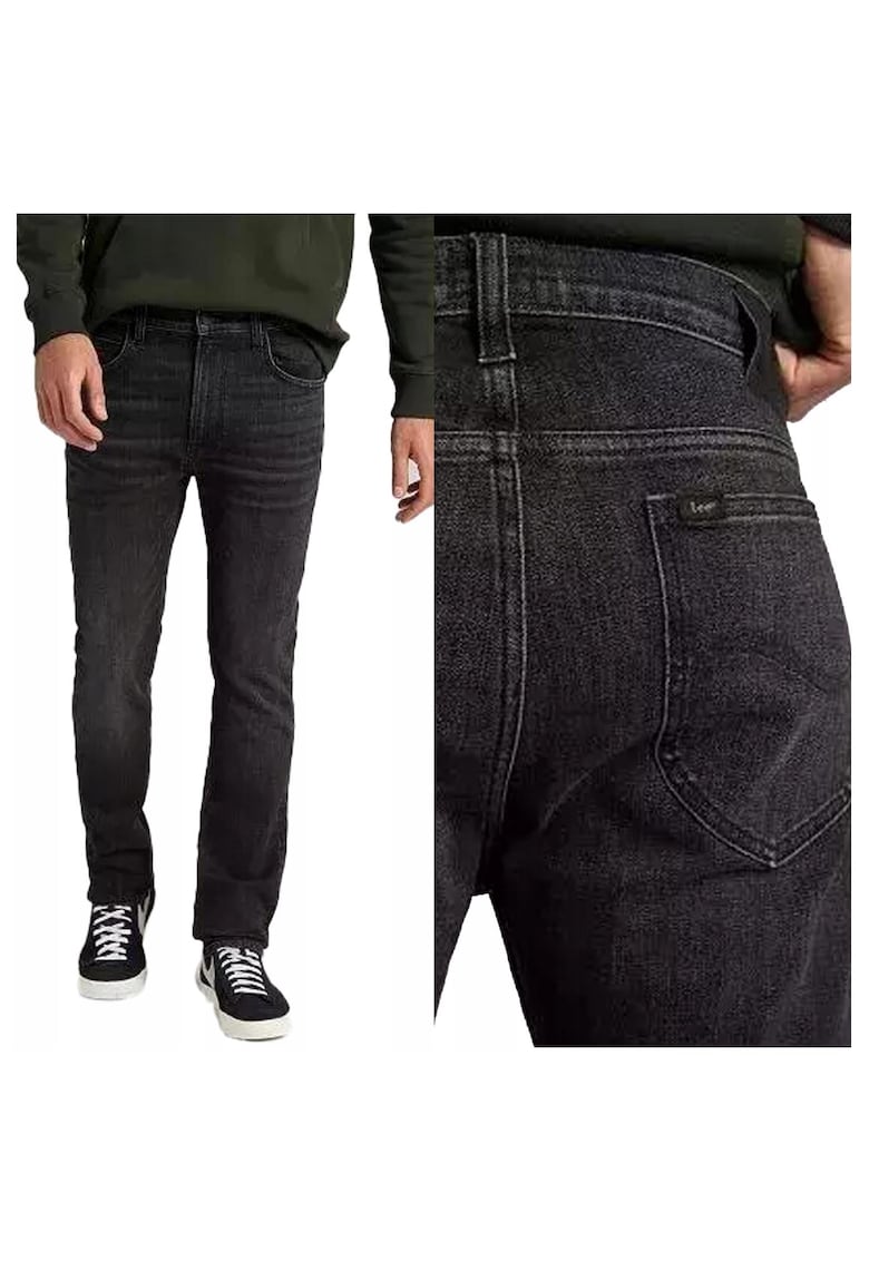 Blugi Barbati - Rider - W31 L34 - 100% Bumbac - Fermoar - Lungi - Talie Medie - 5 Bunzuare - High-Quality - Negru