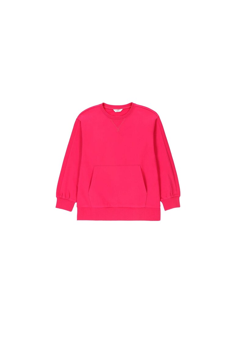 Hanorac sport fete - Bumbac - Fucsia