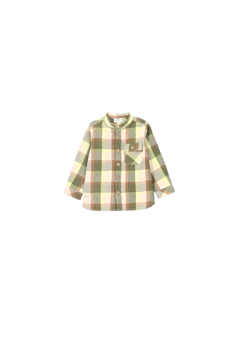 Camasa baieti - Bumbac - Imprimeu carouri - Multicolor
