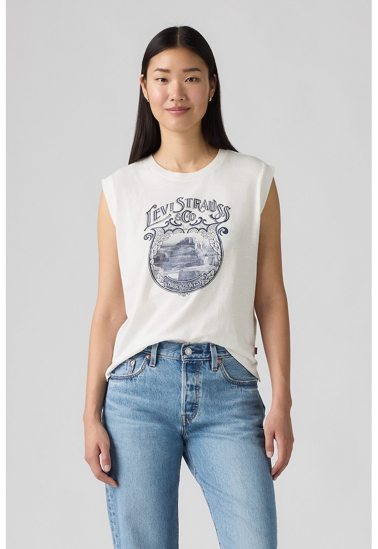 Tricou din bumbac cu imprimeu logo