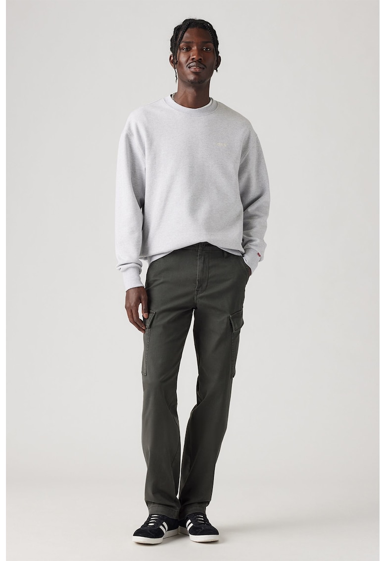 Pantaloni cargo cu talie medie - Gri inchis