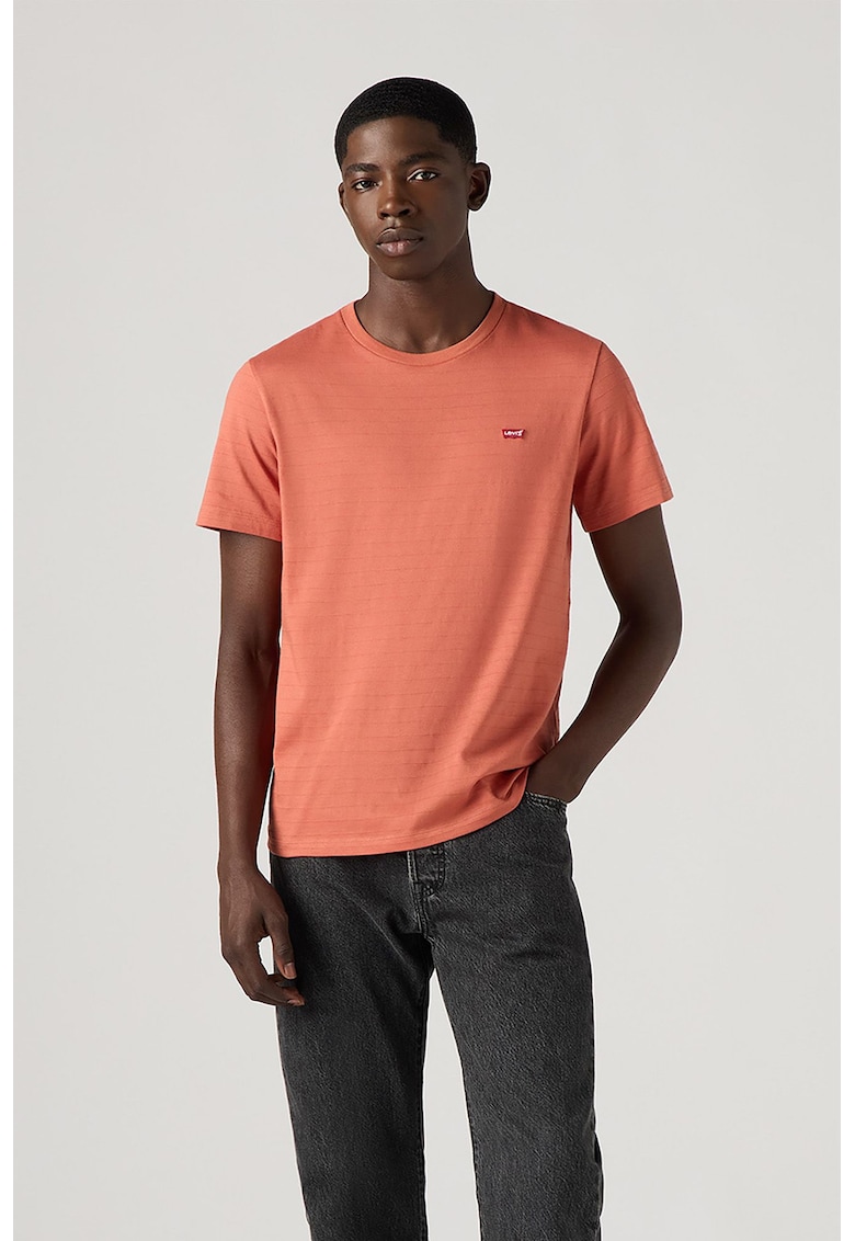 Tricou cu decolteu la baza gatului - Portocaliu inchis