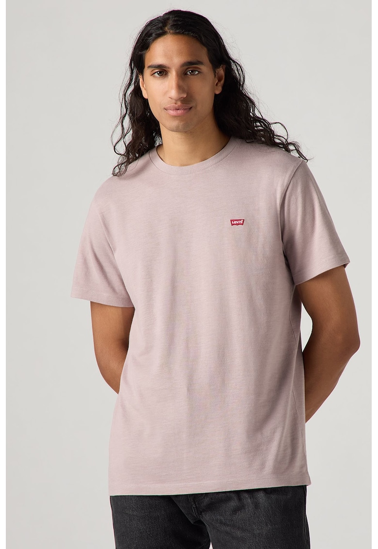 Tricou cu decolteu la baza gatului - Liliac prafuit