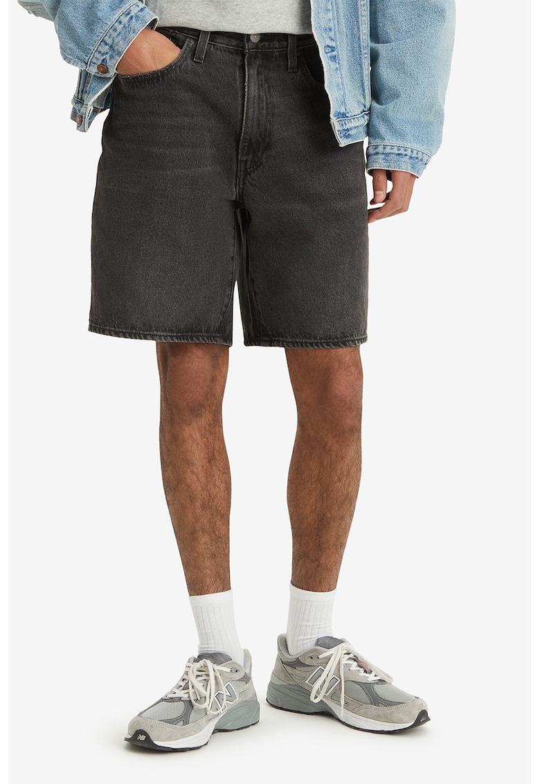 Blugi scurti relaxed fit cu talie medie