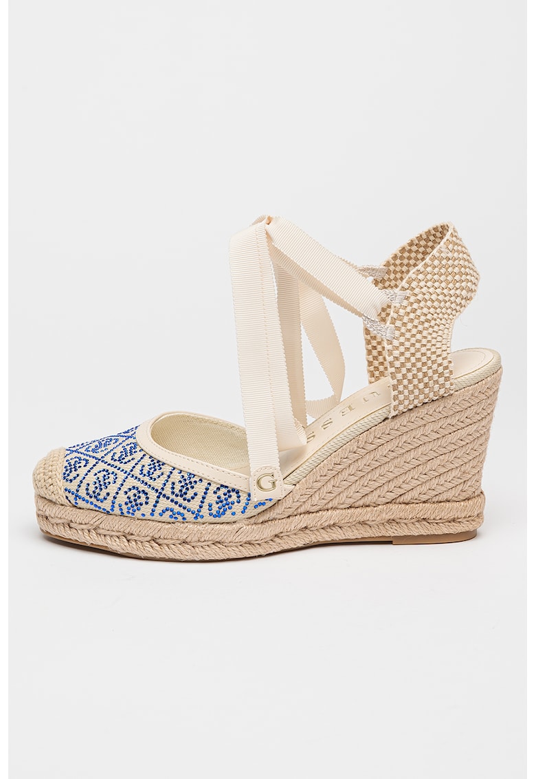 Espadrile wedge cu strasuri