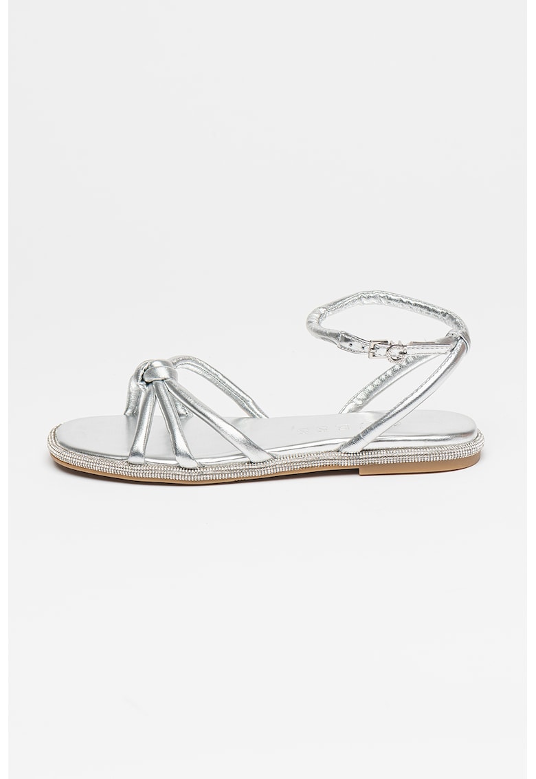 Sandale de piele cu bareta pe glezna Sandale de piele cu bareta pe glezna