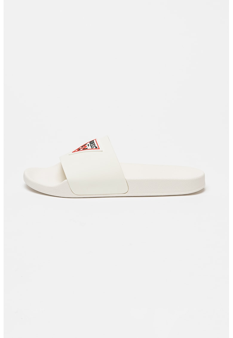 Papuci cu logo contrastant