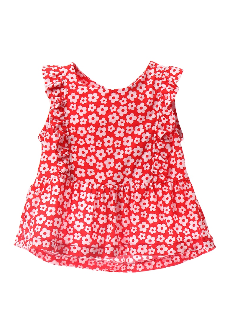 Top de bumbac cu volan peplum